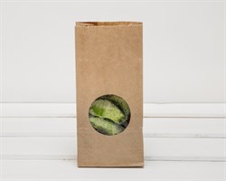 УЦЕНКА Крафт пакет бумажный с окошком 25х12х8, коричневый У0703002-УЦ