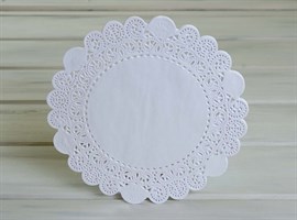 Салфетка ажурная (d=14см), 1 шт, белая У0601007
