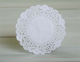 Салфетка ажурная (d=10см), 1 шт, белая У0601006