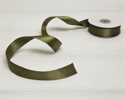 Лента атласная, 24 мм, хаки, 1 м У0510038
