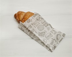 Пакет бумажный без дна  Snacks, 17,5х10х5 см, белый У0701018