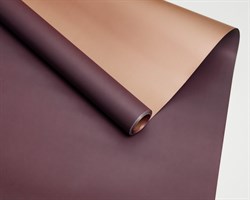 Пленка матовая, 59см х 10м, сливовая/розовое золото, двусторонняя, 1 рулон У0203070