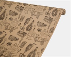 Бумага упаковочная, 70гр/м2, Британия, 72см х 10м, 1 рулон У0203091