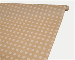 Бумага упаковочная, 40гр/м2, в белый горошек, 72см х 10м, 1 рулон У0203075