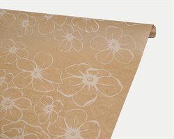 Бумага упаковочная, 40гр/м2, анемоны белые, 72см х 10м, 1 рулон У0203076