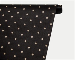 Бумага упаковочная, 50х70 см, черная в горошек, крафт, 1 лист У0203068