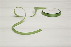 Лента атласная, 10 мм, светло-зеленая, 45 м У0505002-Б