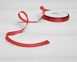 Лента атласная, 10 мм, красная, 45 м У0505006-Б