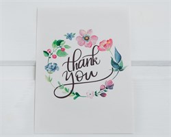 Открытка «Thank you» на белом, 7,5х10,5 см, 1 шт. У1206026