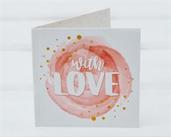 Открытка «With love», 7х7 см, 1 шт. У1206018