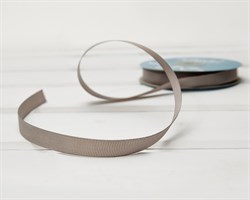 Лента репсовая, 12 мм, серая, 27 м У0508003-Б