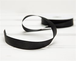 Лента репсовая, 20 мм, чёрная, 1 м У0507005