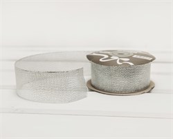 Лента металлизированная, 38 мм, серебряная, 1 м У0506001