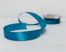 Лента атласная, 24 мм, темно-лазурная, 27 м У0510041-Б