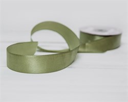 Лента атласная, 24 мм, оливковая, 1 м У0510051