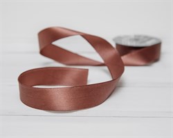 Лента атласная, 24 мм, розово-коричневая, 27 м У0510044-Б