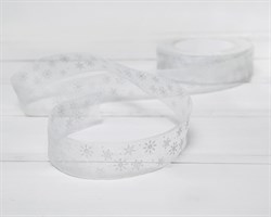 Лента капроновая, 24 мм, «Снежинки», 1 м У1203020