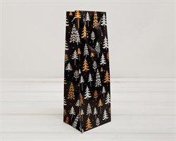 Пакет подарочный под бутылку «Ёлки», 36х13х10 см, 1 шт. У0702007