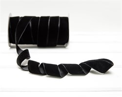 Лента бархатная, 24 мм, черная, 1 м У0512001