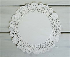 Салфетка ажурная (d=22см), 1 шт, белая У0601010