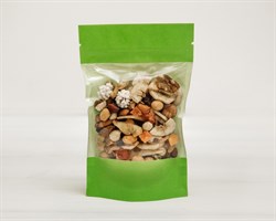 Пакет Дой-пак с zip-lock и окошком бумажный, 18,5х11х3,5 см, окно 10 см, зеленый У0703030