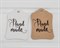 Бирка картонная, HAND MADE, 8х5 см, крафт У1202008 - фото 8388